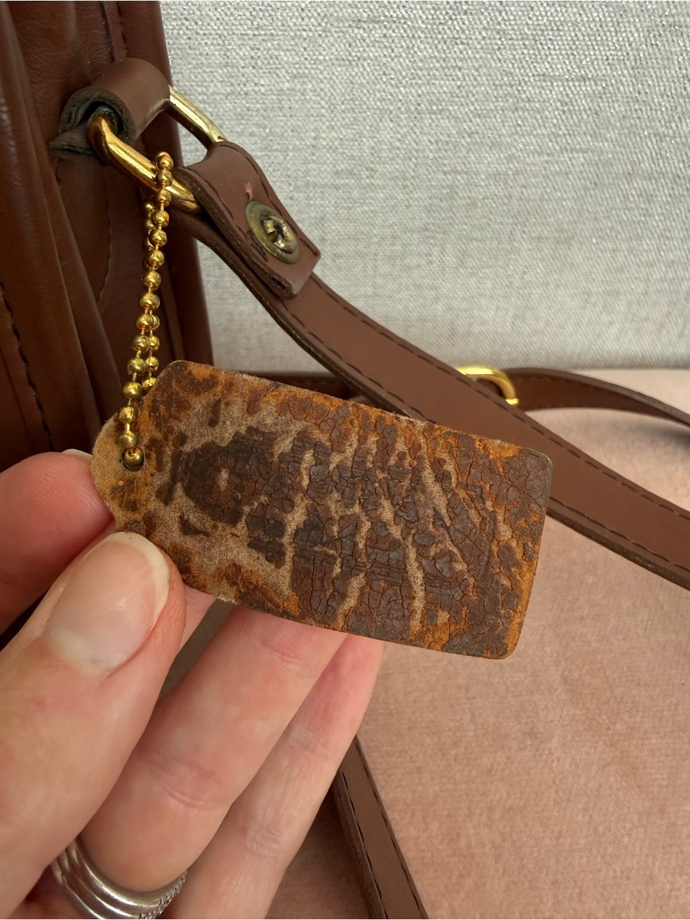 Vintage Coach Penny Pocket Purse Bag Brown Glove Tanned Leather USA - Picture 16 of 16